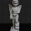 GS 47 - Grey Granite Angel with Flowers 18”