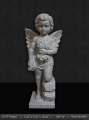 GS 47 - Grey Granite Angel with Flowers 18”