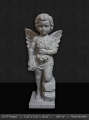 GS 47 - Grey Granite Angel with Flowers 18”