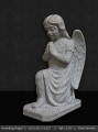Grey Granite Kneeling Angel 12”