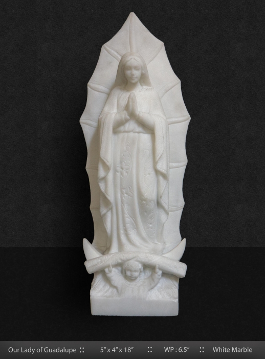 Marble Our Lady of Guadalupe 18”