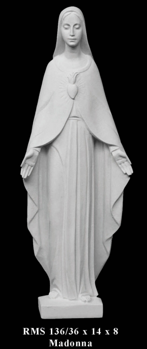 Bonded Marble Madonna Statue